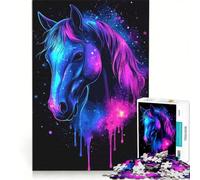 Puzzle per ragazzi da 1000 pezzi con il Cavallo Cosmico, gioco interattivo, migliora la memoria, regalo per amici e familiari 50x75cm