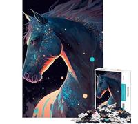 Puzzle per ragazzi da 1000 pezzi con il cavallo tra le stelle sfida per l'intelligenza giocattolo avvincente gioco per famiglie antistress regalo divertente (dimensioni 50x75cm)