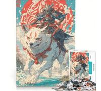 Puzzle per ragazzi da 1000 pezzi con il clan del lupo e i samurai giocattolo educativo per divertimento in famiglia compleanno e Natale 50x75cm