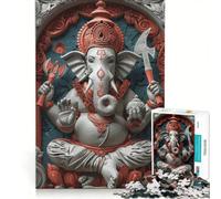 Puzzle per ragazzi da 1000 pezzi con il dio indù Ganesha gioco impossibile divertente antistress ideale come regalo 50x75cm