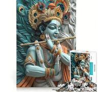 Puzzle per ragazzi da 1000 pezzi con il dio induista Krishna gioco per famiglie attività divertenti da fare a casa regalo di compleanno regalo di viaggio 38x52cm