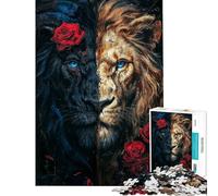 Puzzle per ragazzi da 1000 pezzi con il dipinto del Re Leone Puzzle fai-da-te per ragazzi stimolanti per l'analisi e la logica difficili e impegnativi (dimensioni 50x75cm)