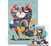 Puzzle per ragazzi da 1000 pezzi con il gatto prepotente Moe, gioco rompicapo, impegnativo da completare, regalo per amici e familiari 50x75cm