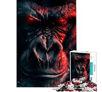 Puzzle per ragazzi da 1000 pezzi con il gorilla arrabbiato Divertimento a casa attività di analisi e logica giocattolo antistress per ragazzi dai 14 anni in su 38x52cm