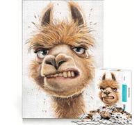 Puzzle per ragazzi da 1000 pezzi con il Lama Felice, gioco interattivo, attività divertenti da fare a casa, con poster abbinato e foglio di curiosità 38x52cm