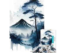Puzzle per ragazzi da 1000 pezzi con il maestoso Monte Fuji gioco per tutta la famiglia giocattolo stimolante ottimo regalo per gli amanti dei giochi e antistress (dimensioni 75x50cm)