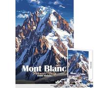 Puzzle per ragazzi da 1000 pezzi con il Monte Bianco gioco divertente decorazione per la casa giocattolo educativo regalo di compleanno regalo di viaggio (38x52cm)