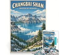 Puzzle per ragazzi da 1000 pezzi con il Monte Changbai, ideale per viaggi, attività fai-da-te, interazione genitore-figlio, compleanno e Natale 50x75cm