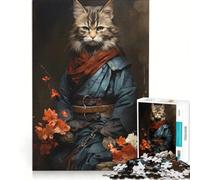 Puzzle per ragazzi da 1000 pezzi con il nobile gatto giapponese, gioco interattivo, difficile e stimolante, cerca un gioco impegnativo 38x52cm