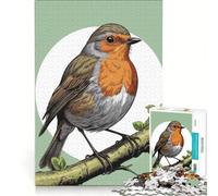 Puzzle per ragazzi da 1000 pezzi con il pettirosso europeo, gioco rompicapo, interazione genitore-figlio, regalo di compleanno, regalo 38x26cm