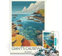 Puzzle per ragazzi da 1000 pezzi con il poster della Giant's Causeway, giochi rilassanti, decorazione per la casa, adatto per la decorazione della scrivania 50x75cm
