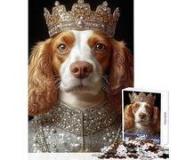 Puzzle per ragazzi da 1000 pezzi con il Re Spaniel gioco rilassante decorazione da parete antistress interazione genitore-figlio (50x75cm)