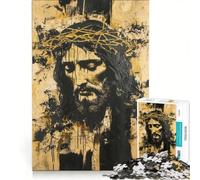 Puzzle per ragazzi da 1000 pezzi con il ritratto di Gesù Cristo giochi educativi decorazione murale con poster abbinato e foglio di curiosità 50x75cm