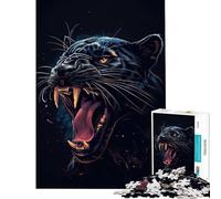 Puzzle per ragazzi da 1000 pezzi con il ruggito della Pantera Nera gioco educativo e sfida decorazione murale regalo di compleanno (dimensioni 38x52cm)