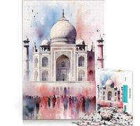 Puzzle per ragazzi da 1000 pezzi con il Taj Mahal India ideale per giochi in famiglia e per rafforzare l'amore tra le coppie 38x52cm