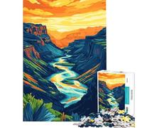 Puzzle per ragazzi da 1000 pezzi con illustrazione dei canyon dell'Oregon gioco pratico e stimolante ideale come regalo taglio di precisione (dimensioni 38x52cm)