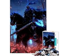 Puzzle per ragazzi da 1000 pezzi con illustrazione del Cavaliere Oscuro a cavallo Gioco stimolante e impegnativo antistress ideale come regalo di Babbo Natale segreto (dimensioni 75x50cm)