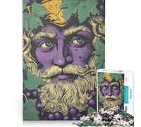 Puzzle per ragazzi da 1000 pezzi con illustrazione del dio del vino giocattolo educativo per divertimento in famiglia compleanno e Natale 38x26cm
