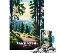 Puzzle per ragazzi da 1000 pezzi con illustrazione del paesaggio della Foresta Nera in Germania Gioco interattivo ideale come regalo di compleanno o per tutta la famiglia (dimensioni 38x26cm)
