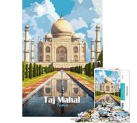 Puzzle per ragazzi da 1000 pezzi con illustrazione del Taj Mahal Un'opera d'arte stimolante da completare un giocattolo educativo adatto a persone dai 14 anni in su (38x26cm)