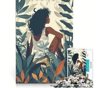 Puzzle per ragazzi da 1000 pezzi con illustrazione di una donna nella natura gioco impossibile sfida difficile compleanno e altre occasioni 38x52cm