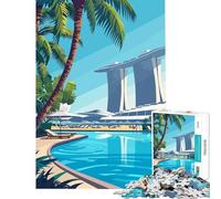 Puzzle per ragazzi da 1000 pezzi con illustrazioni di Singapore giochi rilassanti giocattoli educativi regali per il Secret Santa taglio di precisione (dimensioni 50x75cm)
