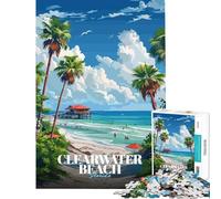 Puzzle per ragazzi da 1000 pezzi con immagine di Clearwater Beach Florida poster di viaggio Un puzzle difficile e stimolante un regalo di compleanno Gioco educativo per ragazzi dai 14 anni in su