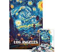 Puzzle per ragazzi da 1000 pezzi con immagine di Los Angeles "Notte stellata" gioco interattivo per adulti divertente e stimolante per tutta la famiglia (dimensioni 38x52cm)