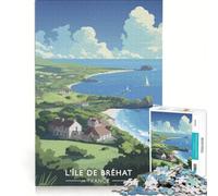 Puzzle per ragazzi da 1000 pezzi con immagini di luoghi francesi, giochi rilassanti, interazione genitore-figlio, sfida unica 38x52cm