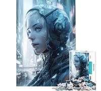 Puzzle per ragazzi da 1000 pezzi con intelligenza artificiale e una bellissima ragazza Attività divertenti da fare a casa migliora la memoria e rilassa Giochi per ragazzi dai 14 anni in su (38x26cm)