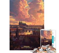 Puzzle per ragazzi da 1000 pezzi con la città di Praga Repubblica Ceca Aiuta a stimolare la mente Divertimento per tutta la famiglia Giocattolo fai-da-te per ragazzi dai 14 anni in su (38x26cm)
