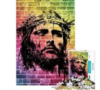 Puzzle per ragazzi da 1000 pezzi con la corona di Gesù Cristo e l'agonia Puzzle impegnativo da completare ideale compleanno e Natale 38x26cm