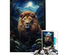 Puzzle per ragazzi da 1000 pezzi con la famiglia di leoni Gioco avvincente per coltivare la pazienza Un'ottima idea regalo una vera opera d'arte (dimensioni 50x75cm)