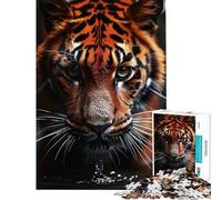 Puzzle per ragazzi da 1000 pezzi con la famiglia di tigri Gioco avvincente per coltivare la pazienza Un'ottima idea regalo una vera opera d'arte (dimensioni 50x75cm)