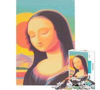 Puzzle per ragazzi da 1000 pezzi con la Gioconda al tramonto giocattolo educativo pratico per l'analisi e la logica idea regalo (dimensioni 38x52cm)