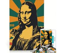 Puzzle per ragazzi da 1000 pezzi con la Gioconda in stile Pop Art gioco pratico per tutta la famiglia ideale come regalo per tutta la famiglia 38x52cm