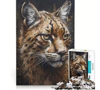 Puzzle per ragazzi da 1000 pezzi con la lince e la magia giocattolo educativo per divertimento in famiglia per rafforzare l'amore tra le coppie 38x26cm