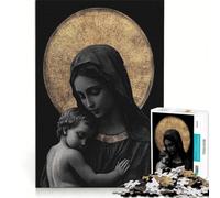 Puzzle per ragazzi da 1000 pezzi con la Madonna con Bambino antistress rilassante per la mente gioco stimolante unico 38x52cm