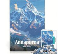 Puzzle per ragazzi da 1000 pezzi con la montagna dell'Annapurna, gioco educativo, migliora la memoria, gioco stimolante, idea regalo 38x52cm