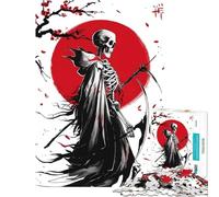Puzzle per ragazzi da 1000 pezzi con la Morte con falce e sole rosso ideale per compleanni e Natale Giocattolo per rafforzare i ricordi decorazione da parete Adatto a persone dai 14 anni in su 38x52cm
