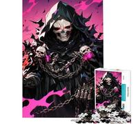 Puzzle per ragazzi da 1000 pezzi con la Morte e dettagli rosa Divertimento a casa migliora la memoria Gioco adatto a persone dai 14 anni in su 50x75cm