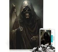 Puzzle per ragazzi da 1000 pezzi con la Morte e immagini demoniache, gioco pratico per tutta la famiglia, ideale come regalo per tutta la famiglia 38x52cm