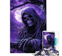 Puzzle per ragazzi da 1000 pezzi con la Morte in viola puzzle per adulti gioco per famiglie gara di velocità manuale regali di Natale e compleanno (dimensioni 38x52cm)