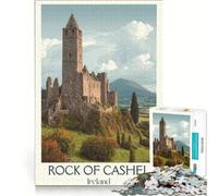 Puzzle per ragazzi da 1000 pezzi con la Rocca di Cashel, gioco rompicapo, impegnativo da completare, regalo per amici e familiari 50x75cm