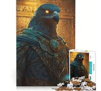 Puzzle per ragazzi da 1000 pezzi con la statua del dio falco Horus, gioco impossibile, regalo di compleanno, compleanno e altre occasioni 38x26cm