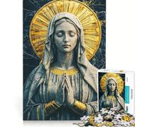 Puzzle per ragazzi da 1000 pezzi con la statua della Vergine Maria gioco impossibile regalo di compleanno unico 50x75cm