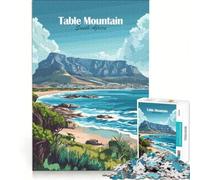 Puzzle per ragazzi da 1000 pezzi con la Table Mountain del Sudafrica Un gioco rompicapo divertente e spiritoso compleanni e Natale 38x52cm