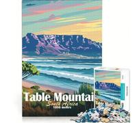 Puzzle per ragazzi da 1000 pezzi con la Table Mountain del Sudafrica Un gioco rompicapo divertente e spiritoso compleanni e Natale 38x52cm