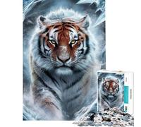 Puzzle per ragazzi da 1000 pezzi con la tigre dell'era glaciale: un gioco pratico divertente e umoristico ideale come regalo antistress (dimensioni 38x26cm)