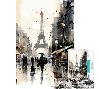 Puzzle per ragazzi da 1000 pezzi con la Torre Eiffel di Parigi Divertimento a casa attività per passare il tempo durante le vacanze giochi divertenti per ragazzi dai 14 anni in su (38x52cm)